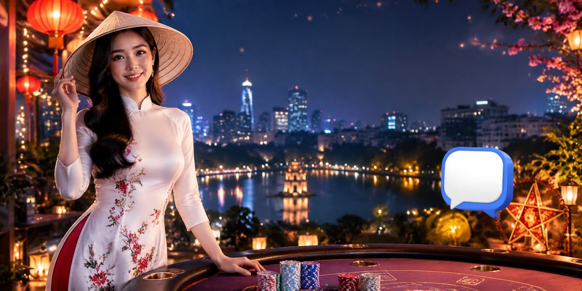 Ứng dụng casino Hà Nội với hình ảnh nón lá truyền thống Việt Nam