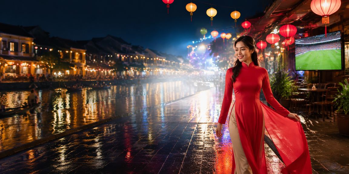 Người chơi dùng ứng dụng casino trên điện thoại tại Hội An